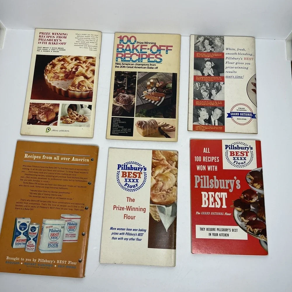 Vintage Pillsbury Recipe Booklet‎ Mini Cookbook Product Advertising Bake Off MCM